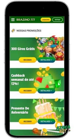 Bônus grátis do Brazino777