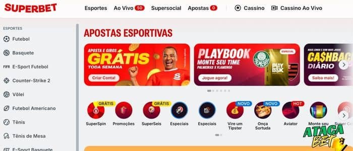 Bônus sem depósito do Superbet