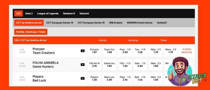 BetWarrior tipos de esports