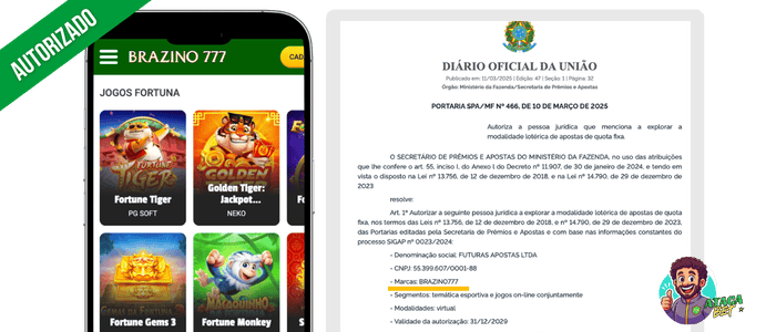 Brazino777 site de apostas autorizado no Brasil com licença SPA/MF